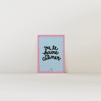 Va te faire câliner - carte postale