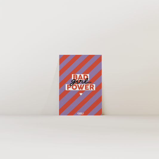 BAD girl POWER - Carte postale
