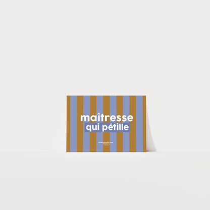 Maîtresse qui pétille - Carte postale