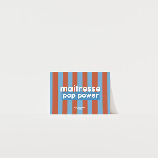 Maîtresse pop power - Carte postale