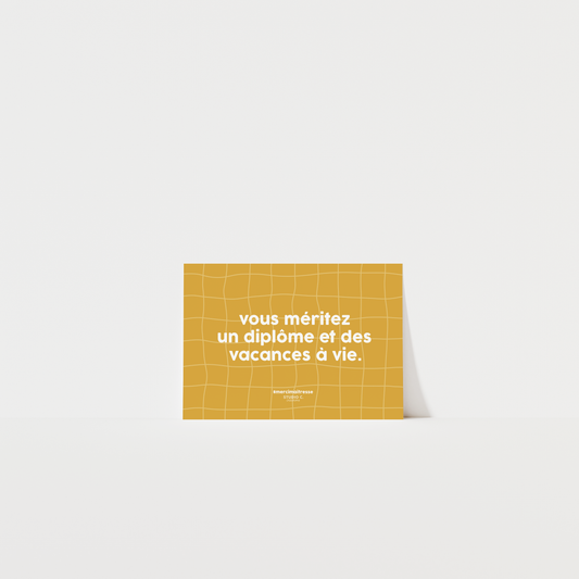 Vous méritez un diplôme... - Carte postale