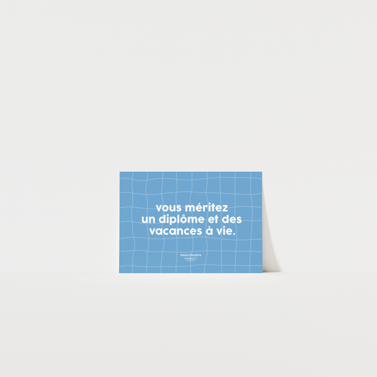 Vous méritez un diplôme... - Carte postale