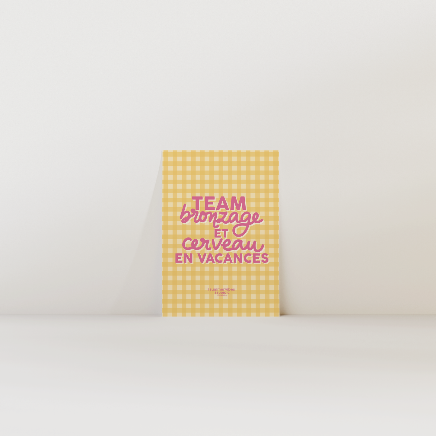 Team bronzage et cerveau en vacances - carte postale