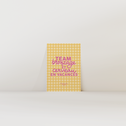 Team bronzage et cerveau en vacances - carte postale