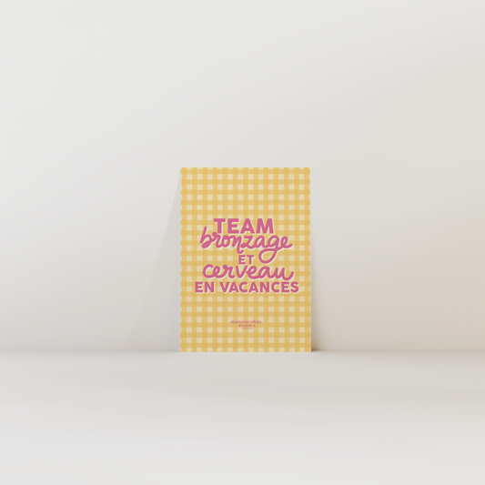 Team bronzage et cerveau en vacances - carte postale