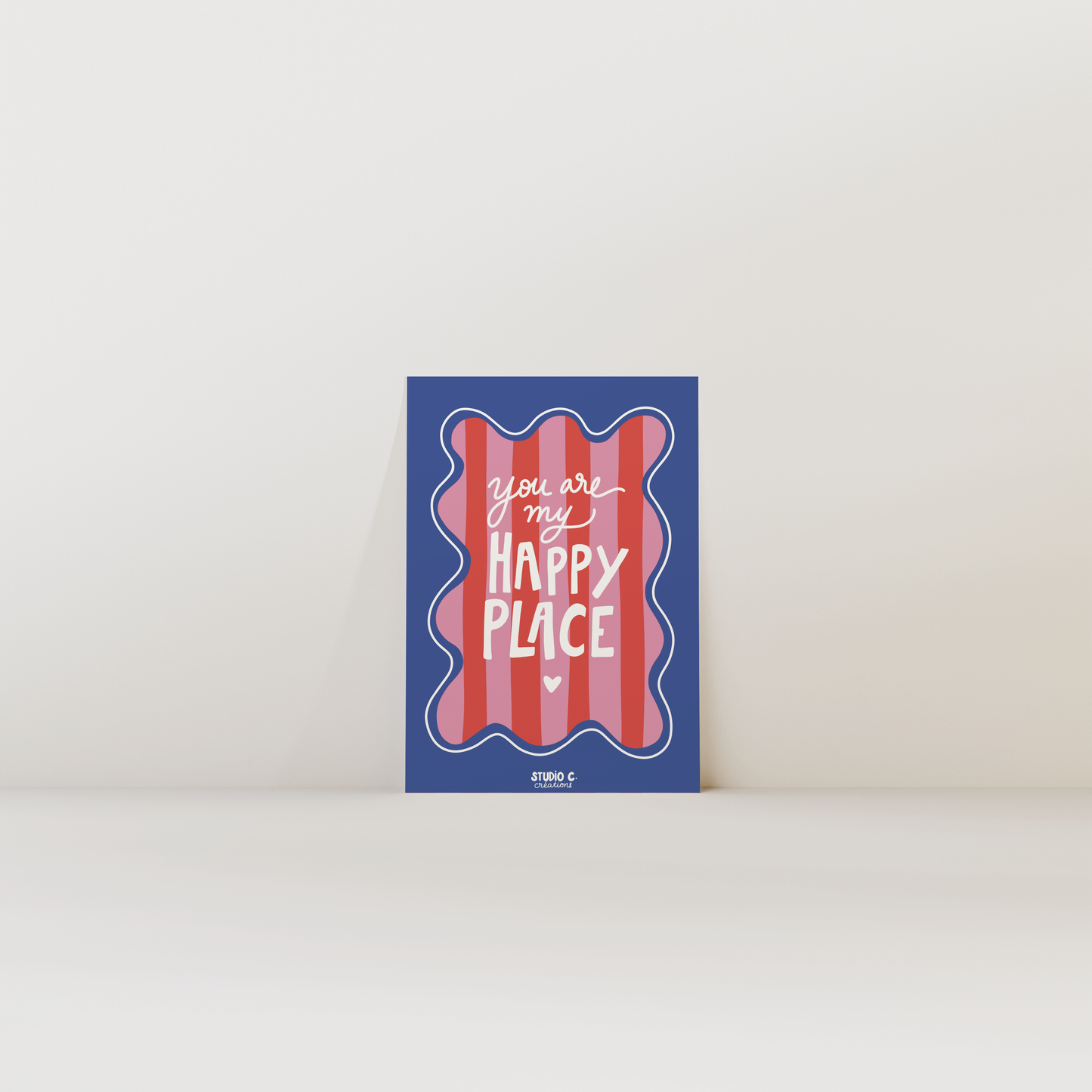You are my happy place (cadre bleu) - Carte postale