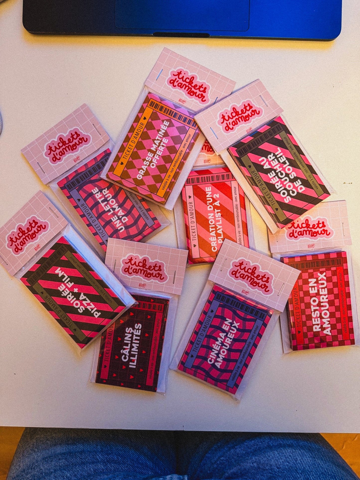 Pack de 24 tickets d'amour