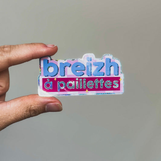 Sticker BREIZH à paillettes