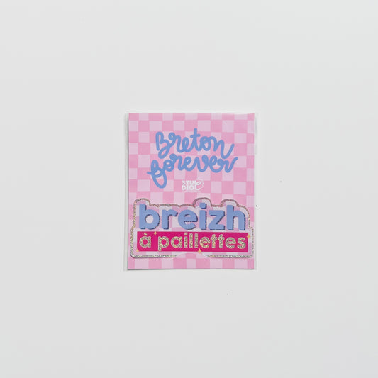 Sticker BREIZH à paillettes