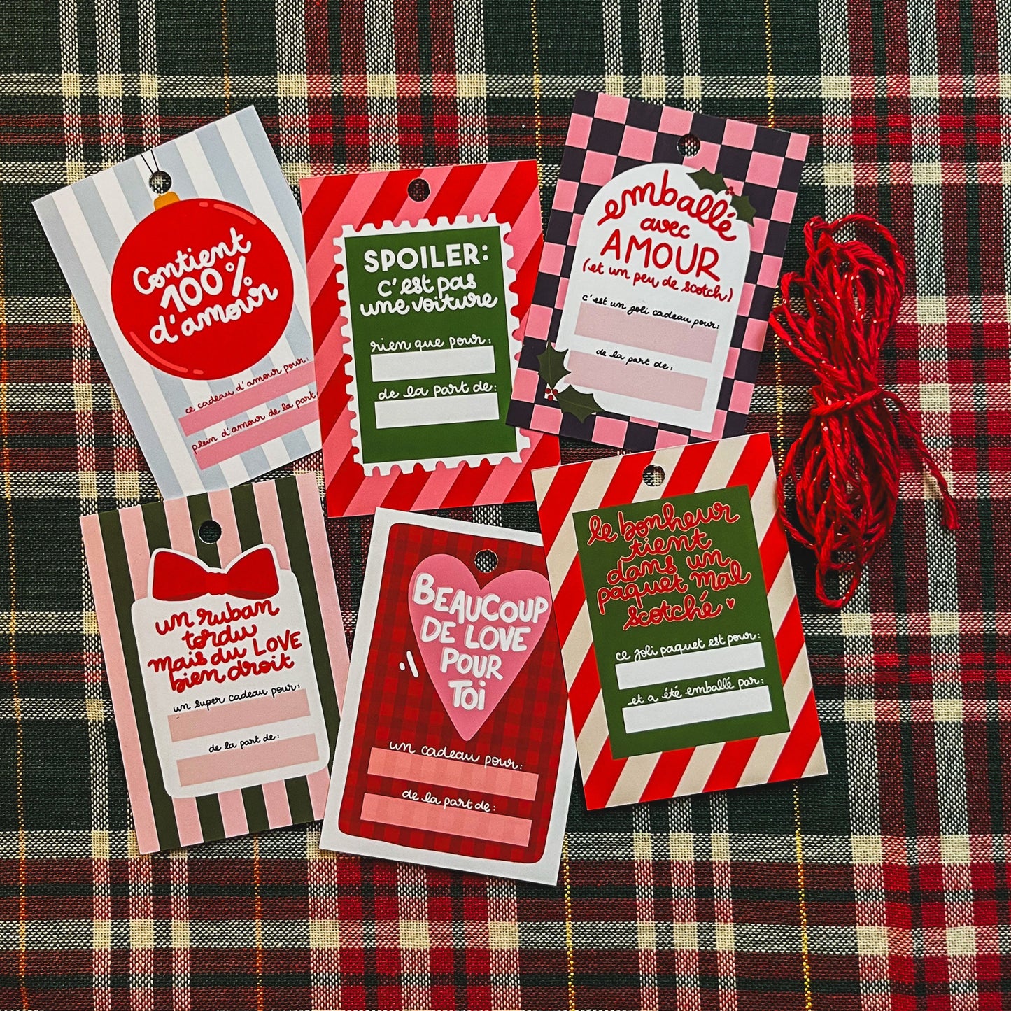 Étiquettes cadeaux de Noël