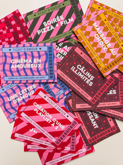 Pack de 24 tickets d'amour