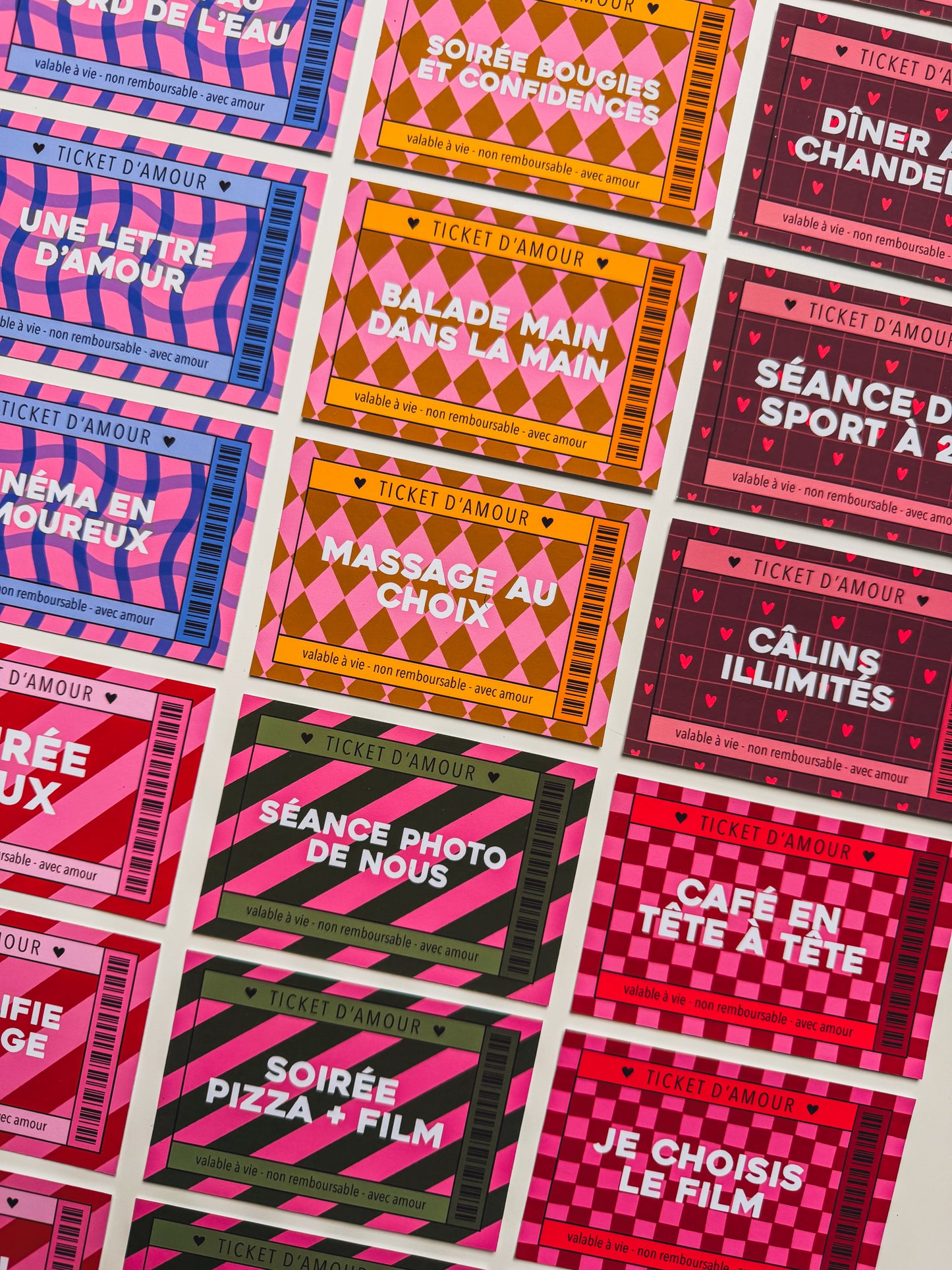 Pack de 24 tickets d'amour