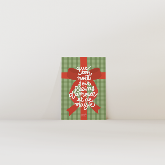 Que ton Noël soit pleins d'amour et de magie - Carte postale