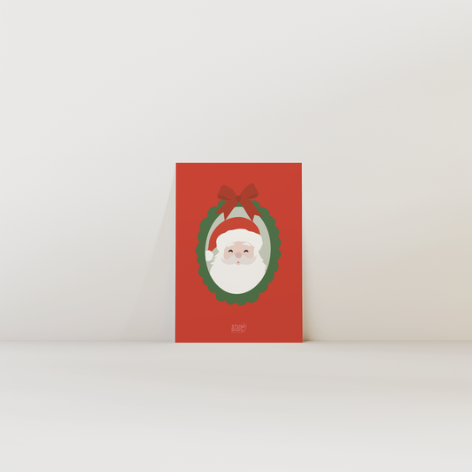 Portrait Père Noël - Carte postale