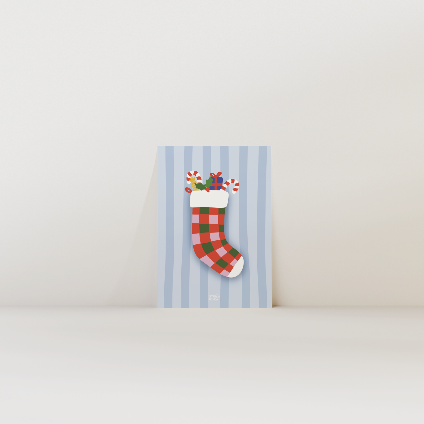 Chaussette de Noël - Carte postale