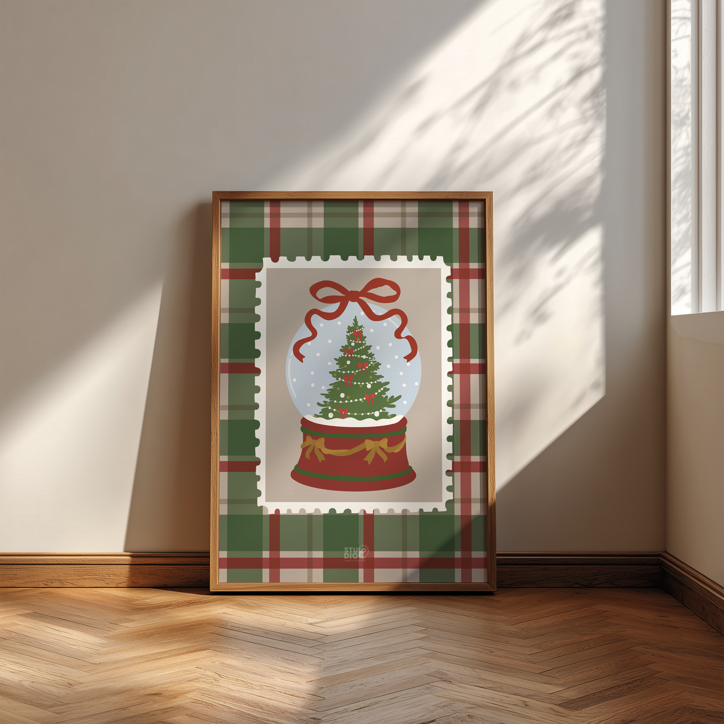 Boule à neige sapin - Style rétro