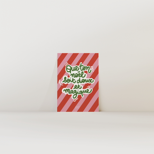Que ton noël soit doux et magique - Carte postale