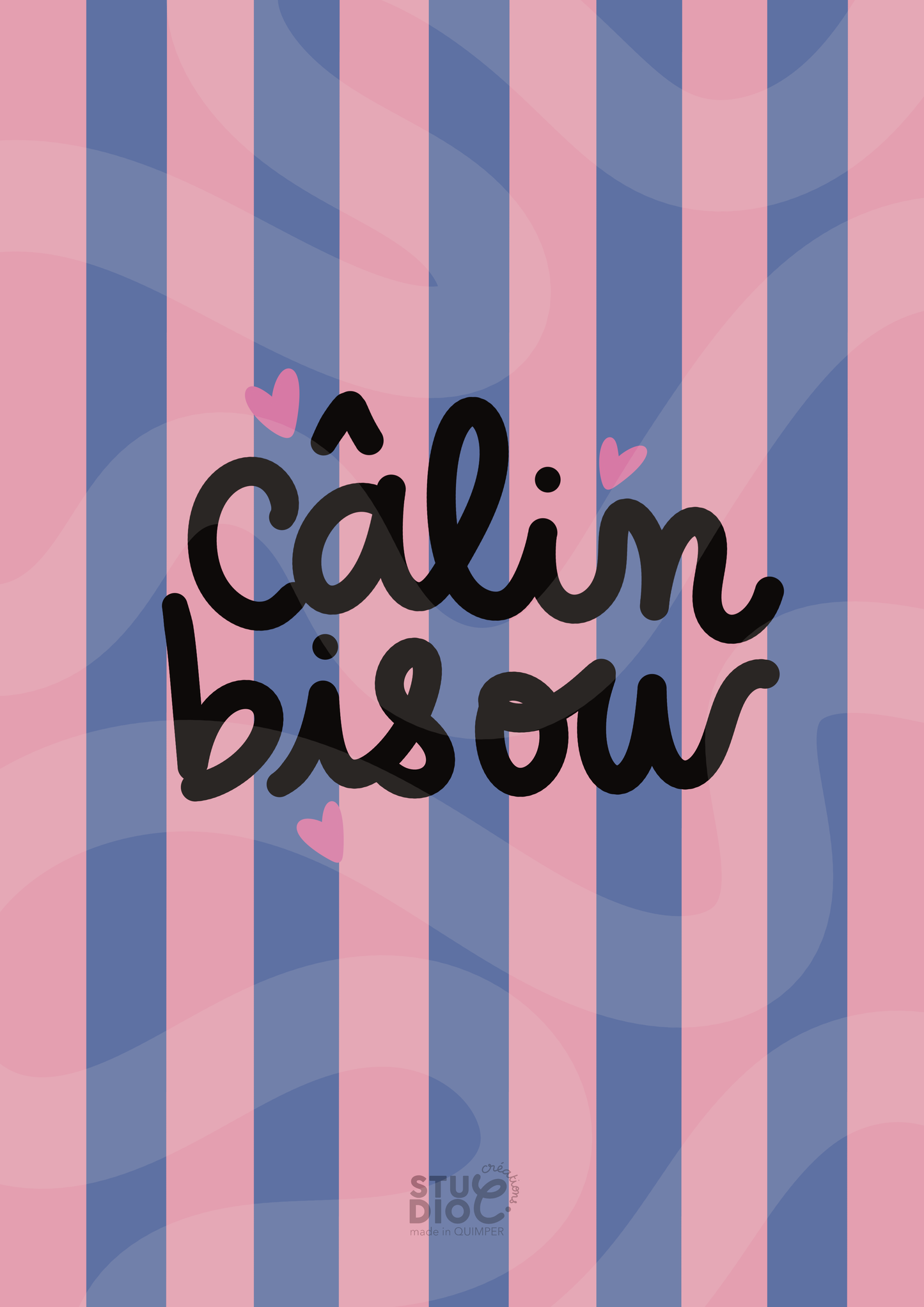 Câlin bisou - carte postale