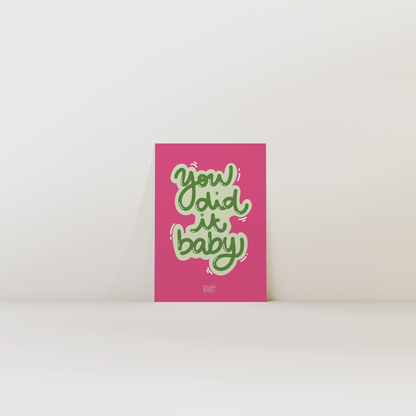 You did it baby - Carte postale