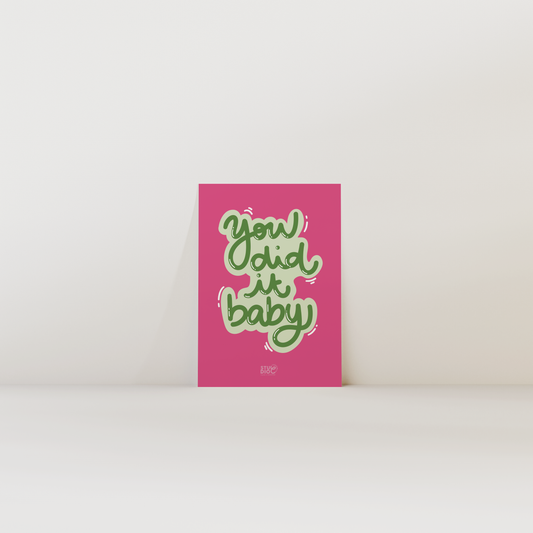 You did it baby - Carte postale