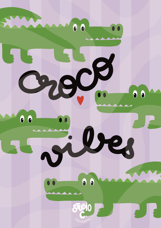 Croco vibes - Carte postale