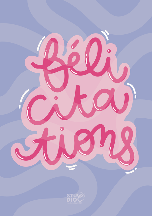 Félicitations - Carte postale