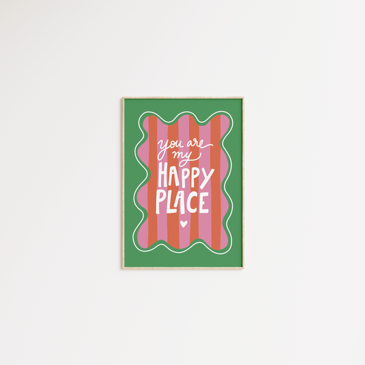 You are my happy place (cadre vert)