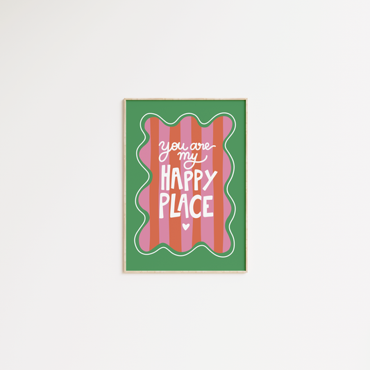 You are my happy place (cadre vert) - Carte postale