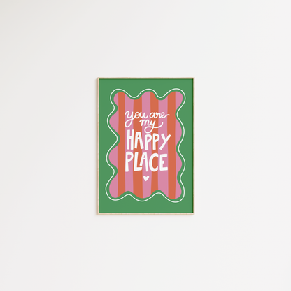 You are my happy place (cadre vert)