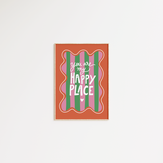 You are my happy place (cadre orange)