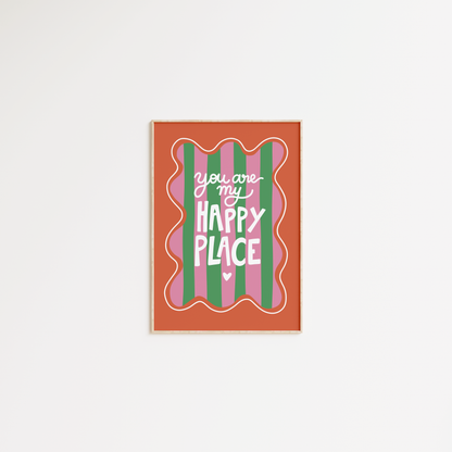 You are my happy place (cadre orange)