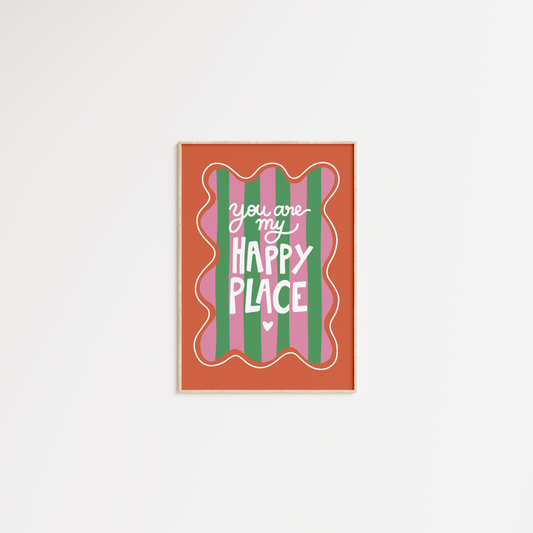 You are my happy place (cadre orange)
