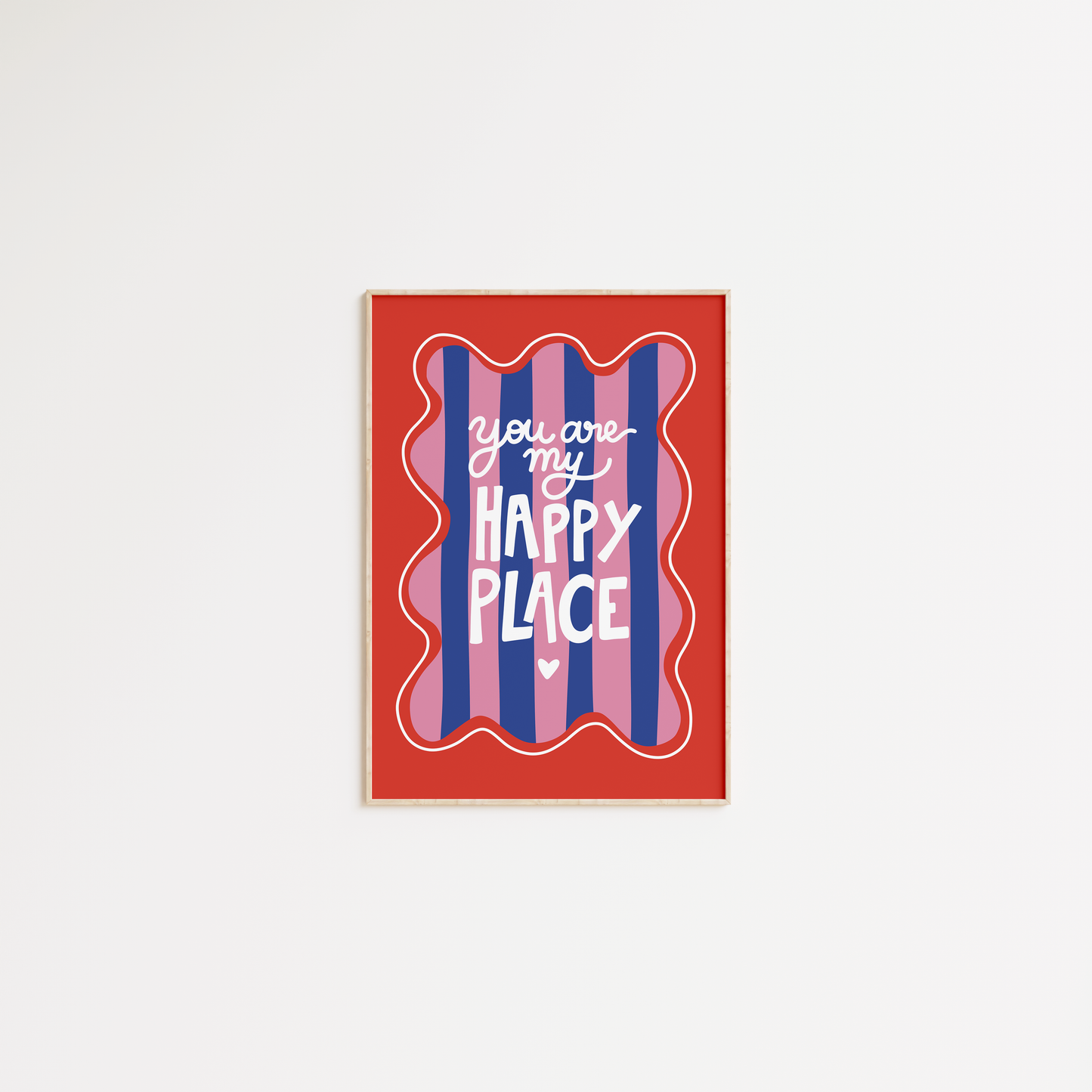You are my happy place (cadre rouge)