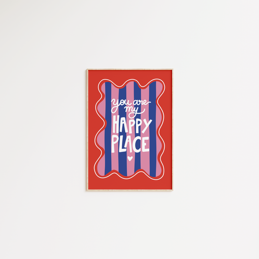 You are my happy place (cadre rouge)