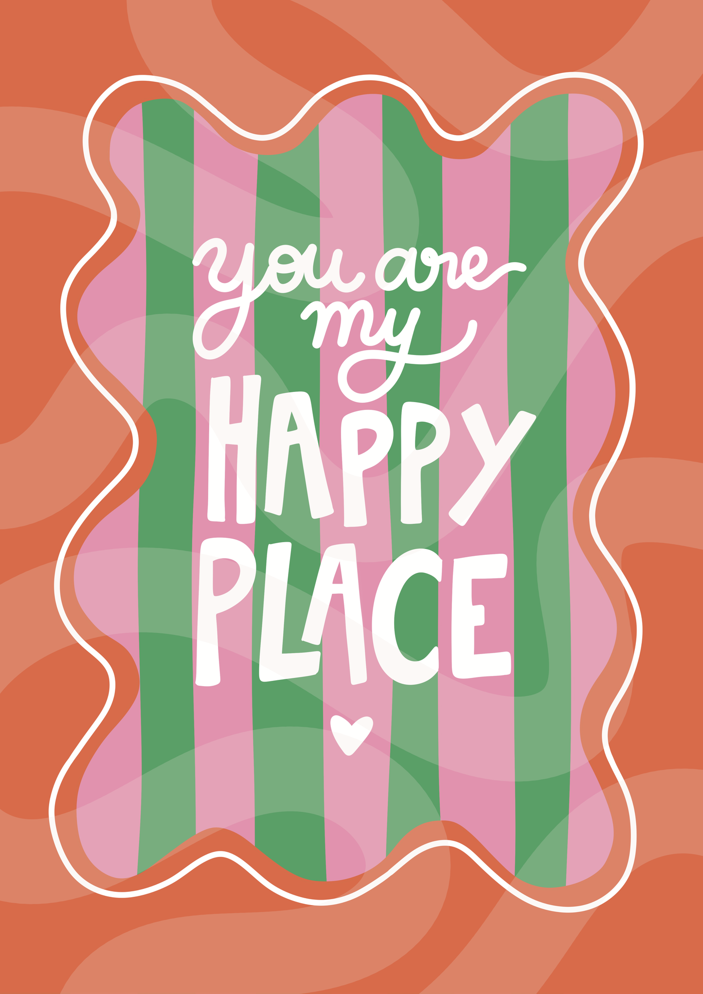 You are my happy place (cadre orange)