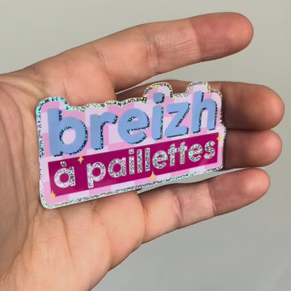 Sticker BREIZH à paillettes