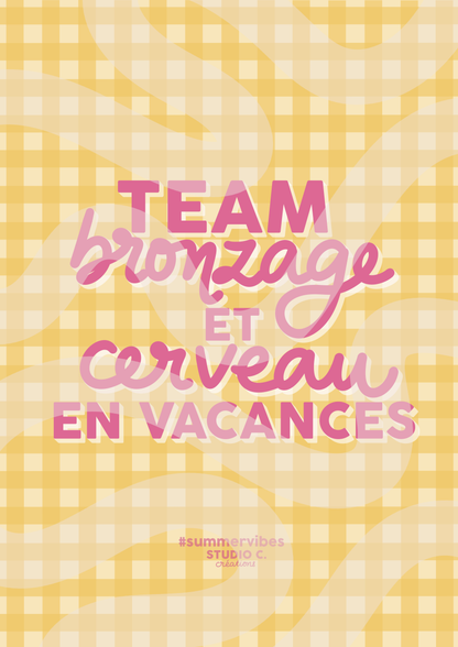 Team bronzage et cerveau en vacances - carte postale